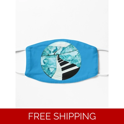 Le Studio Covid Sky Blue Mask Piano Window Logo Full